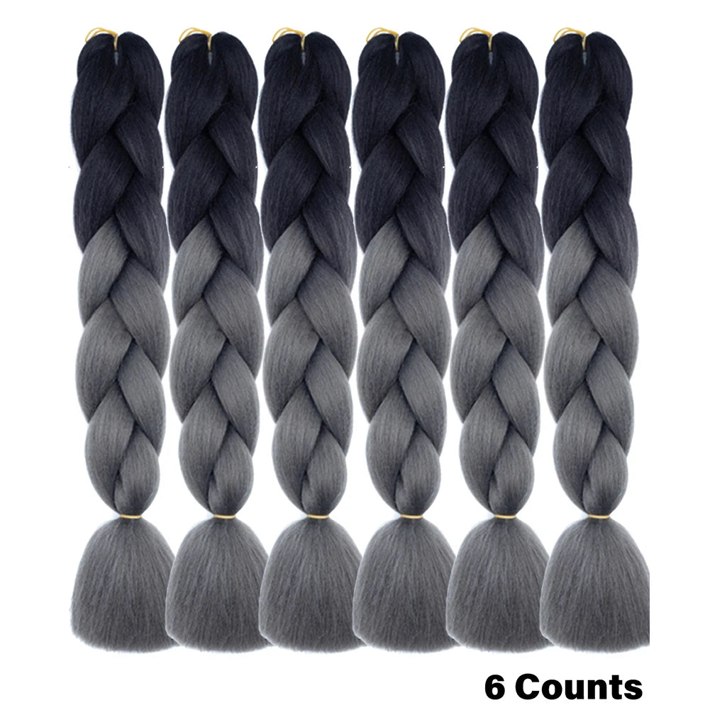 Ombre Crochet Braiding Hair Extensions