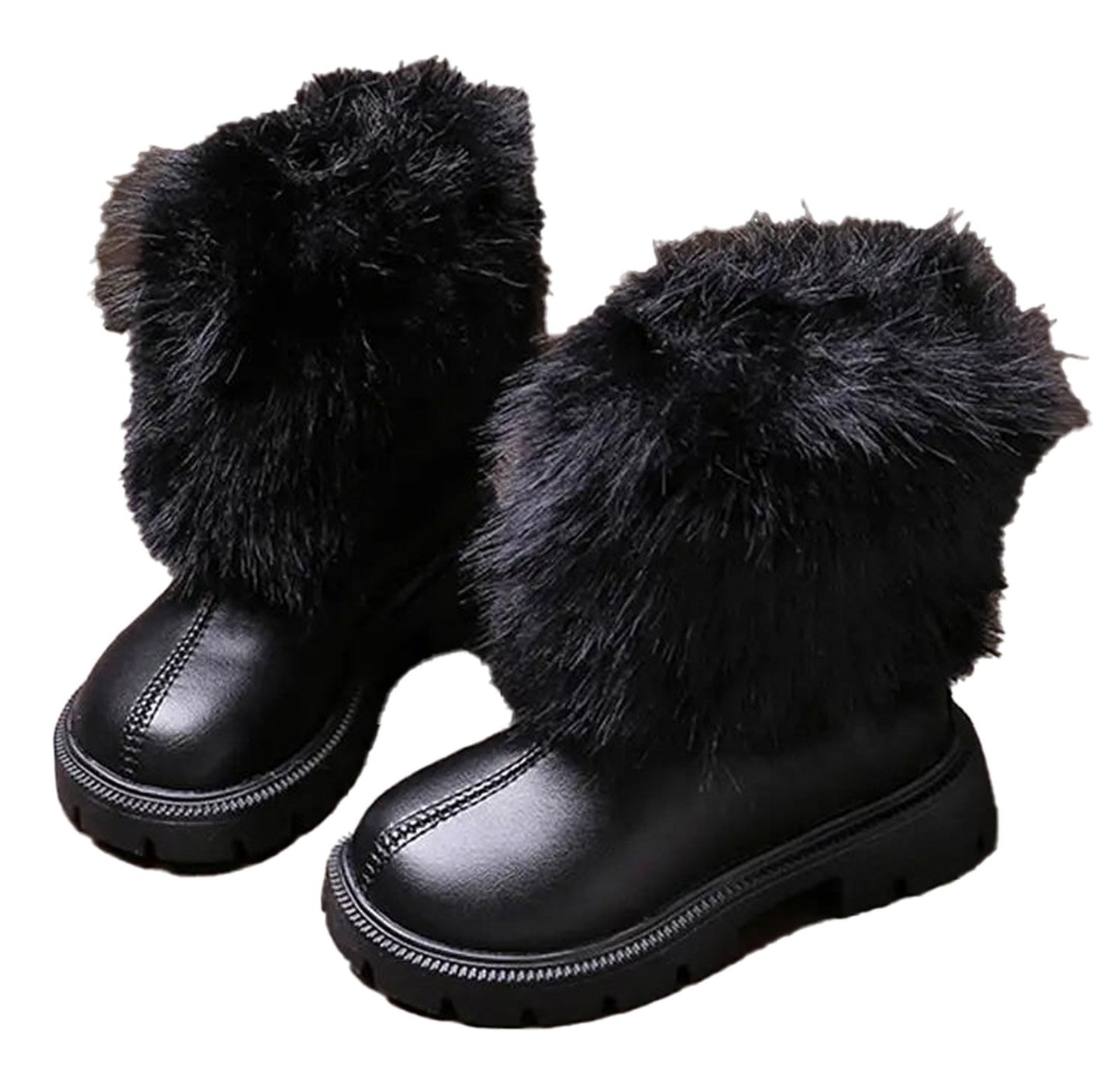 Girls Faux Fur Winter Boots Fashion Style