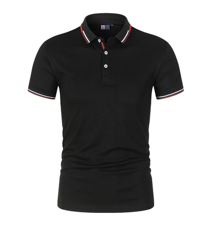 Mens Solid Color Polo Shirt Trendy Style