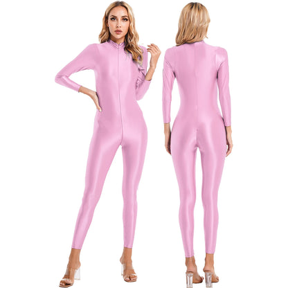 Womens High Neck Bodysuit Trendy Fashion