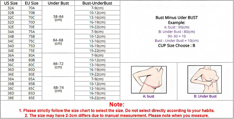 Push Up Bra with Underwire Support