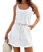 White Sleeveless Summer Dress For Style