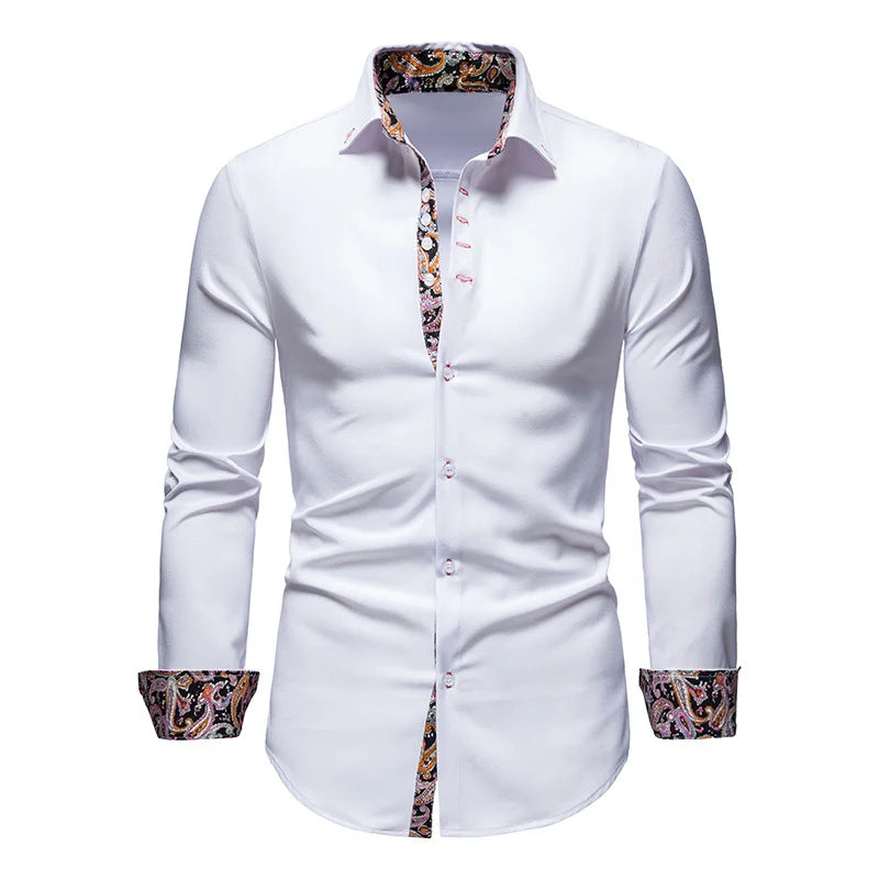 Mens White Long Sleeve Shirt With Style
