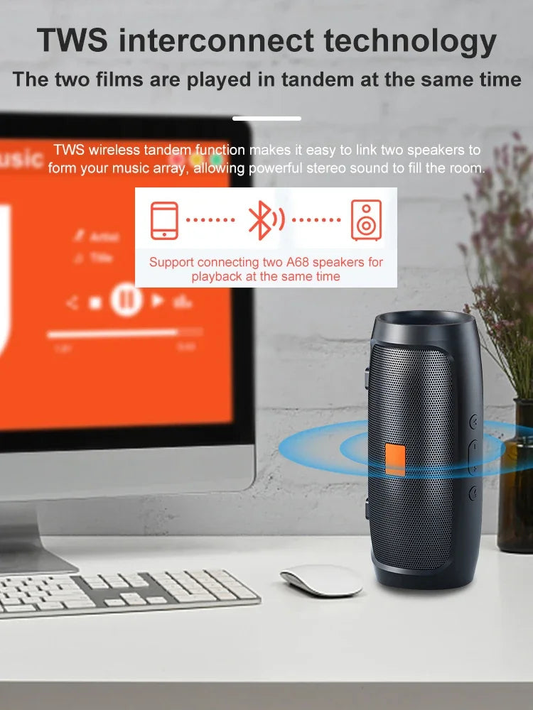 LuckeLadybug portable wireless speaker with bluetooth featuring TWS interconnect technology for enhanced sound quality