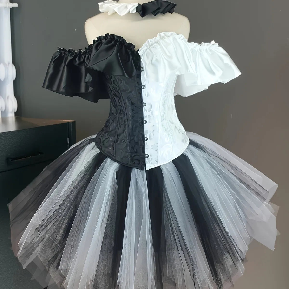 Cosplay Costume Play Dress with Ruffles