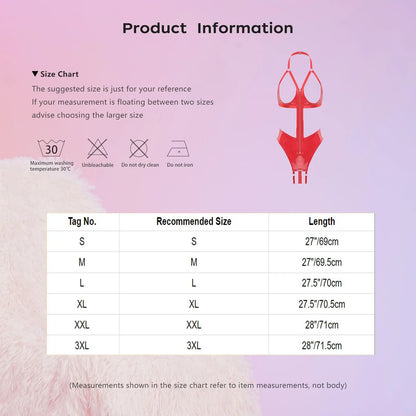 Open Cup Crotchless Teddy Lingerie