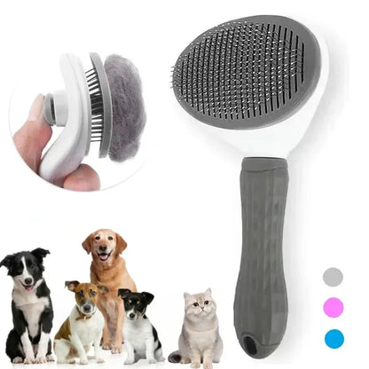 Self Cleaning Pet Brush For Dogs And Cats