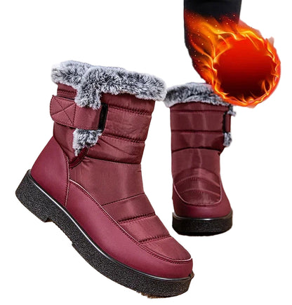 Waterproof Faux Fur Snow Boots Women
