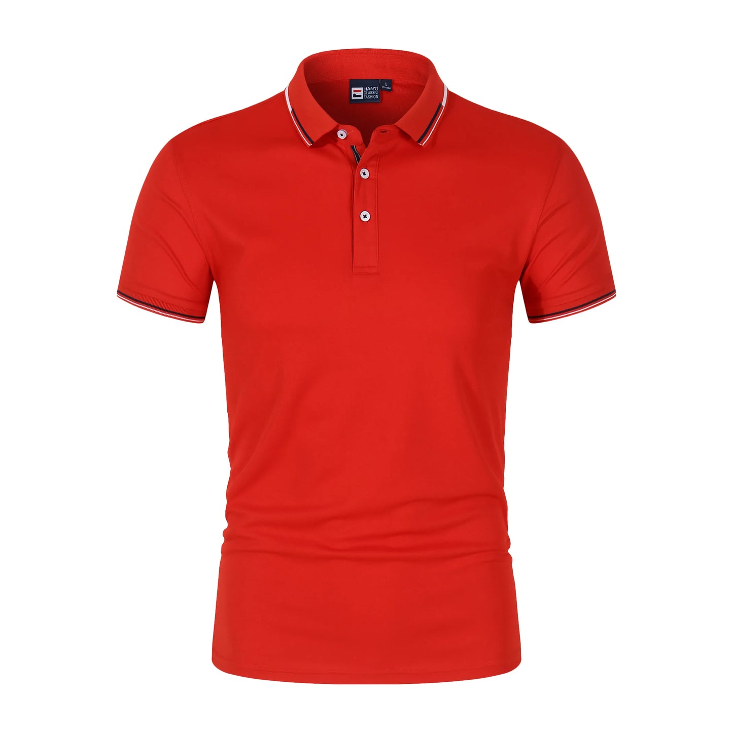 Mens Solid Color Polo Shirt Trendy Style