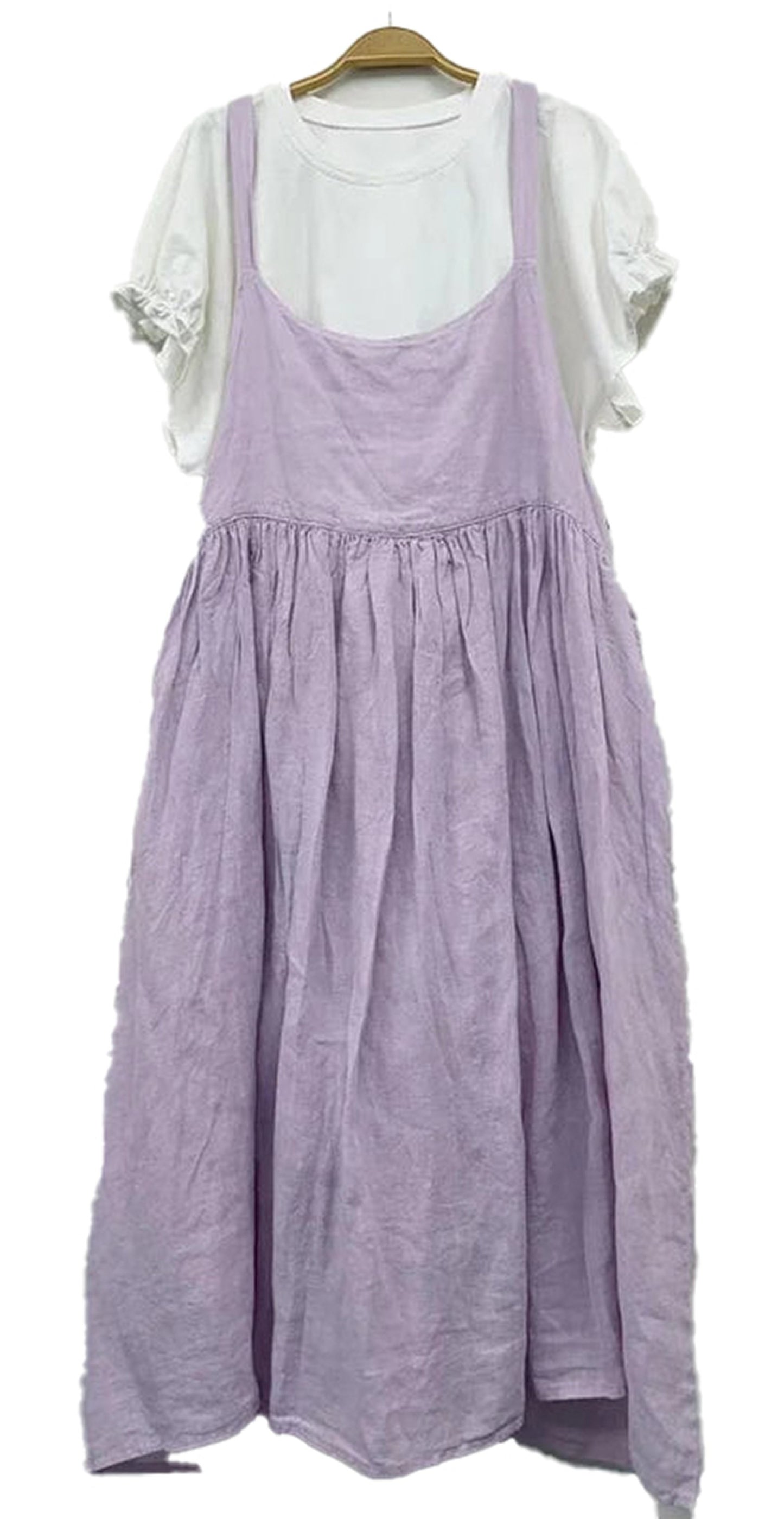 Japanese Linen Suspender Dress Chic Style