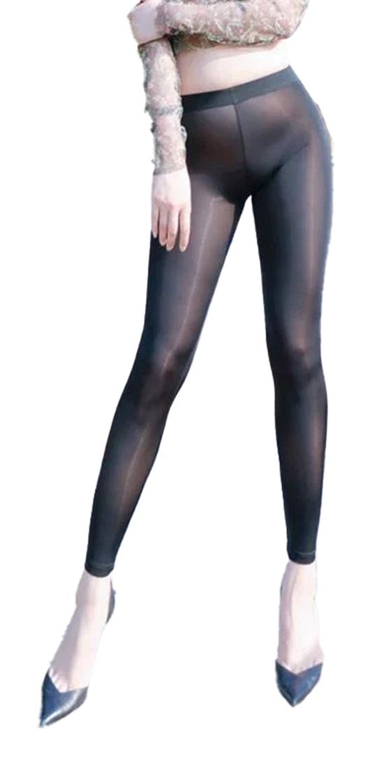 Sheer High Waist Pencil Pants Leggings