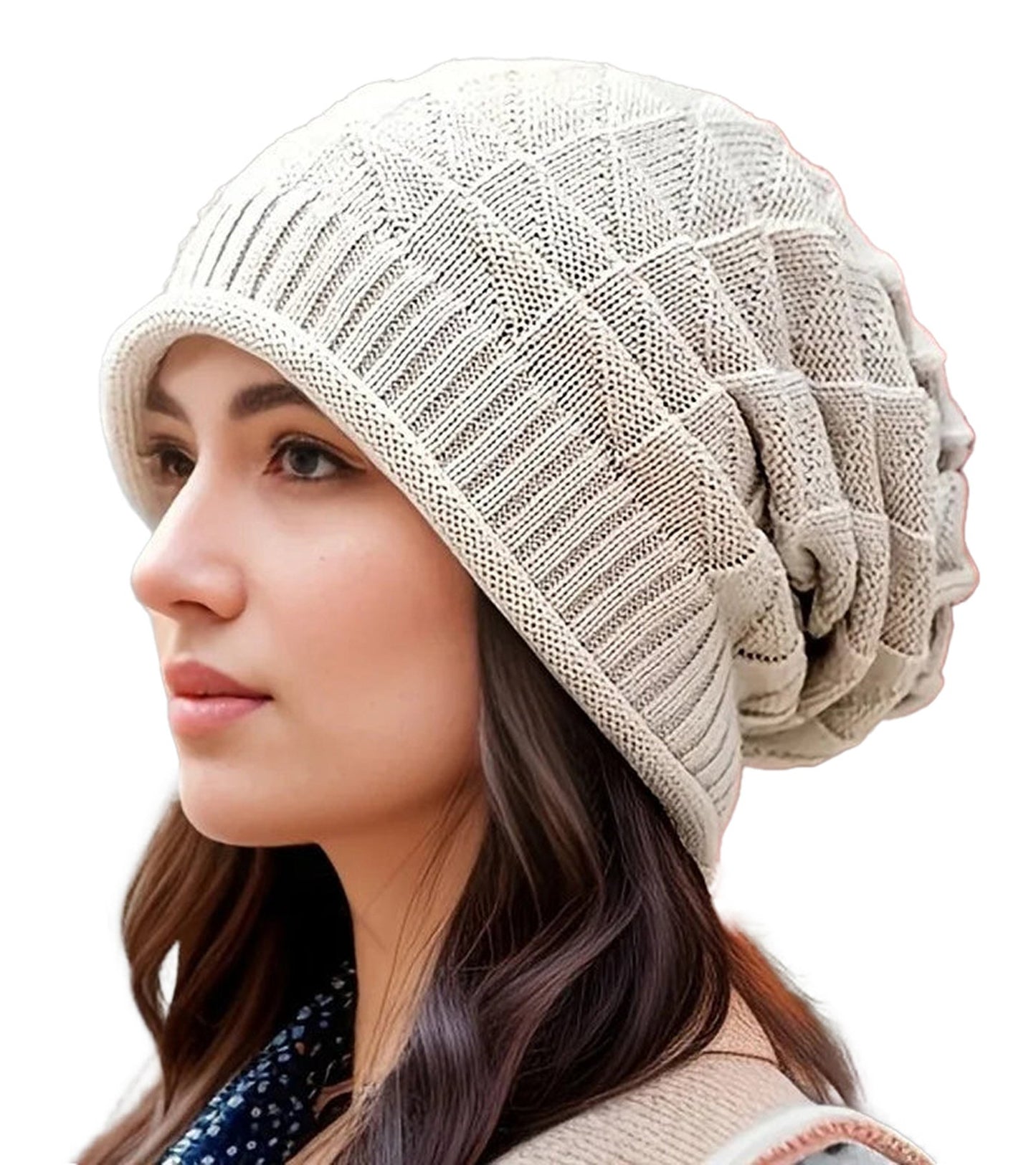 Womens Chunky Beanie With Ear Warmers
