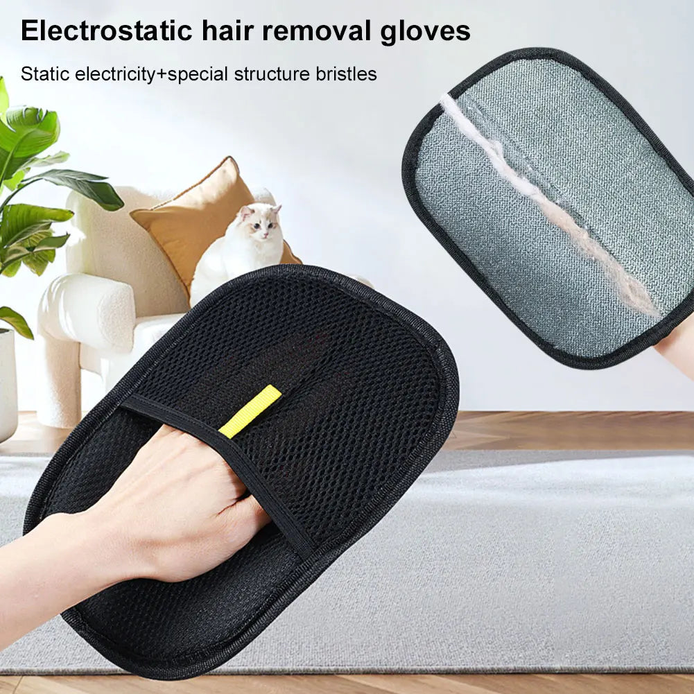 Pet Hair Remover Glove Set For Easy Grooming