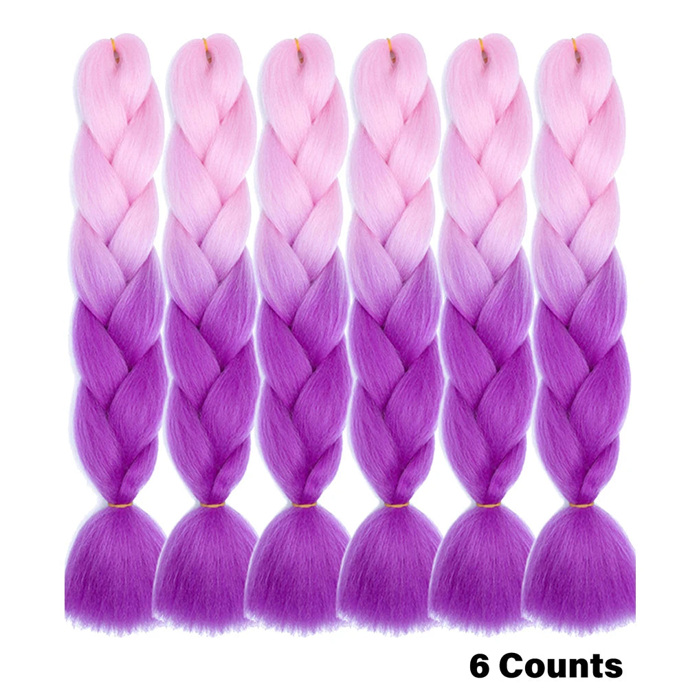 Ombre Crochet Braiding Hair Extensions