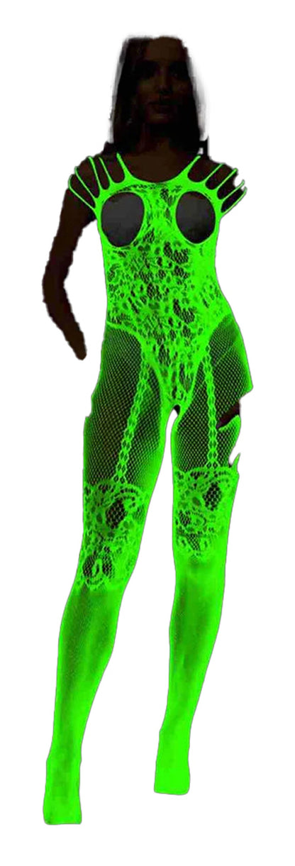 Luminous Nightclub Bodysuit For Women