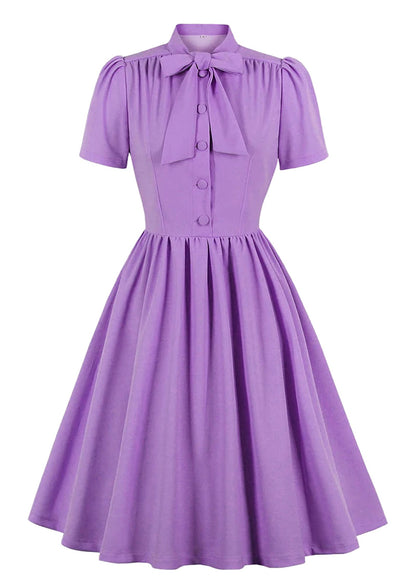 LuckeLadybug Vintage Blue Pleated Dress 2025