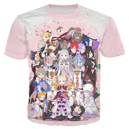Anime Girl 3D Printed T-Shirt for Men & Women - Casual Harajuku