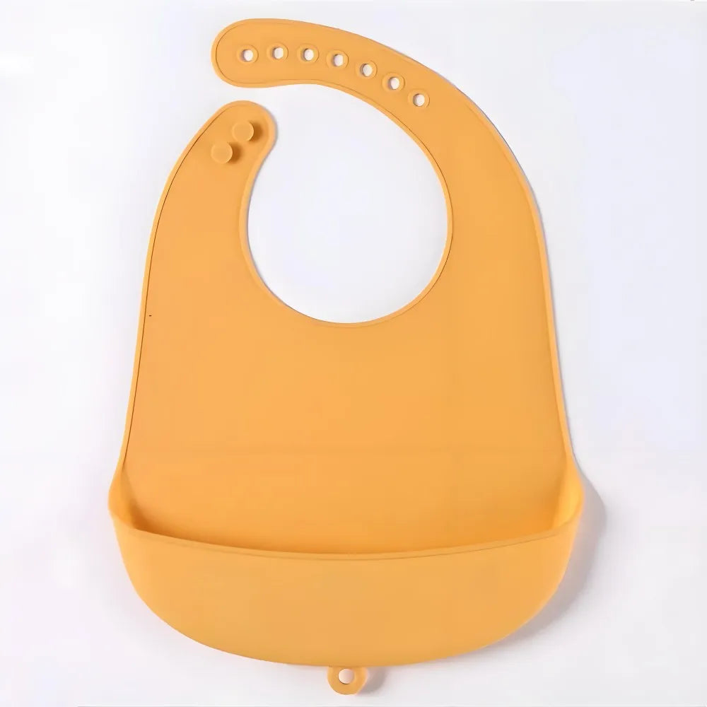 Baby Adjustable Waterproof Silicone Bib and Saliva Towel