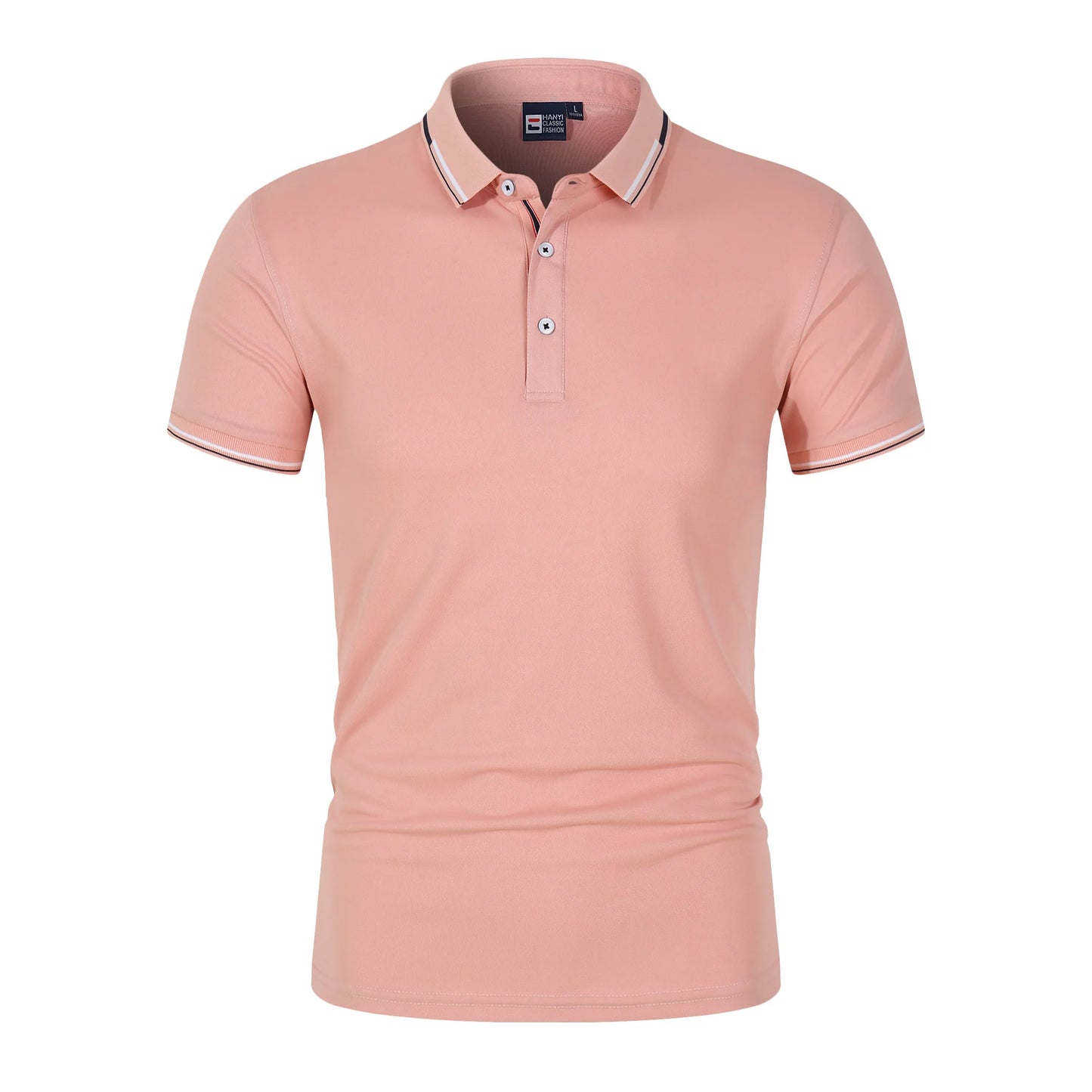 Mens Solid Color Polo Shirt Trendy Style
