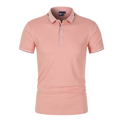 Mens Solid Color Polo Shirt Trendy Style