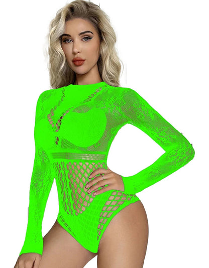 Sexy Lace Fishnet Bodysuit For Trendy Looks