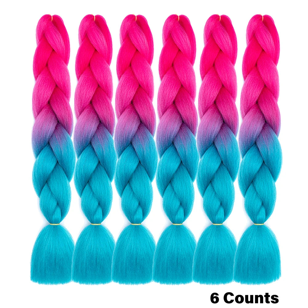 Ombre Crochet Braiding Hair Extensions