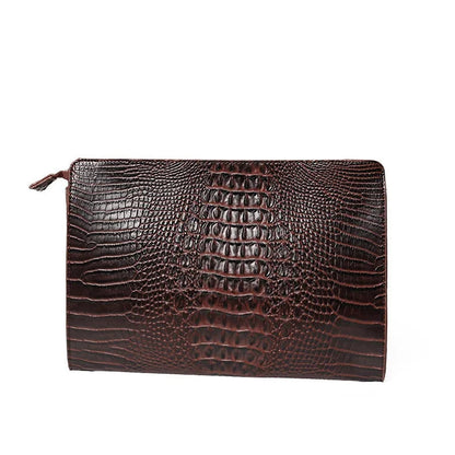 Luxury Crocodile Pattern Clutch Bag