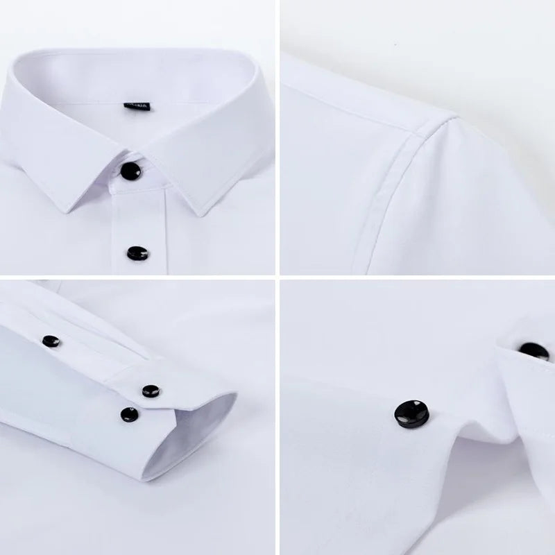 Slim Fit Mens Dress Shirt In Black