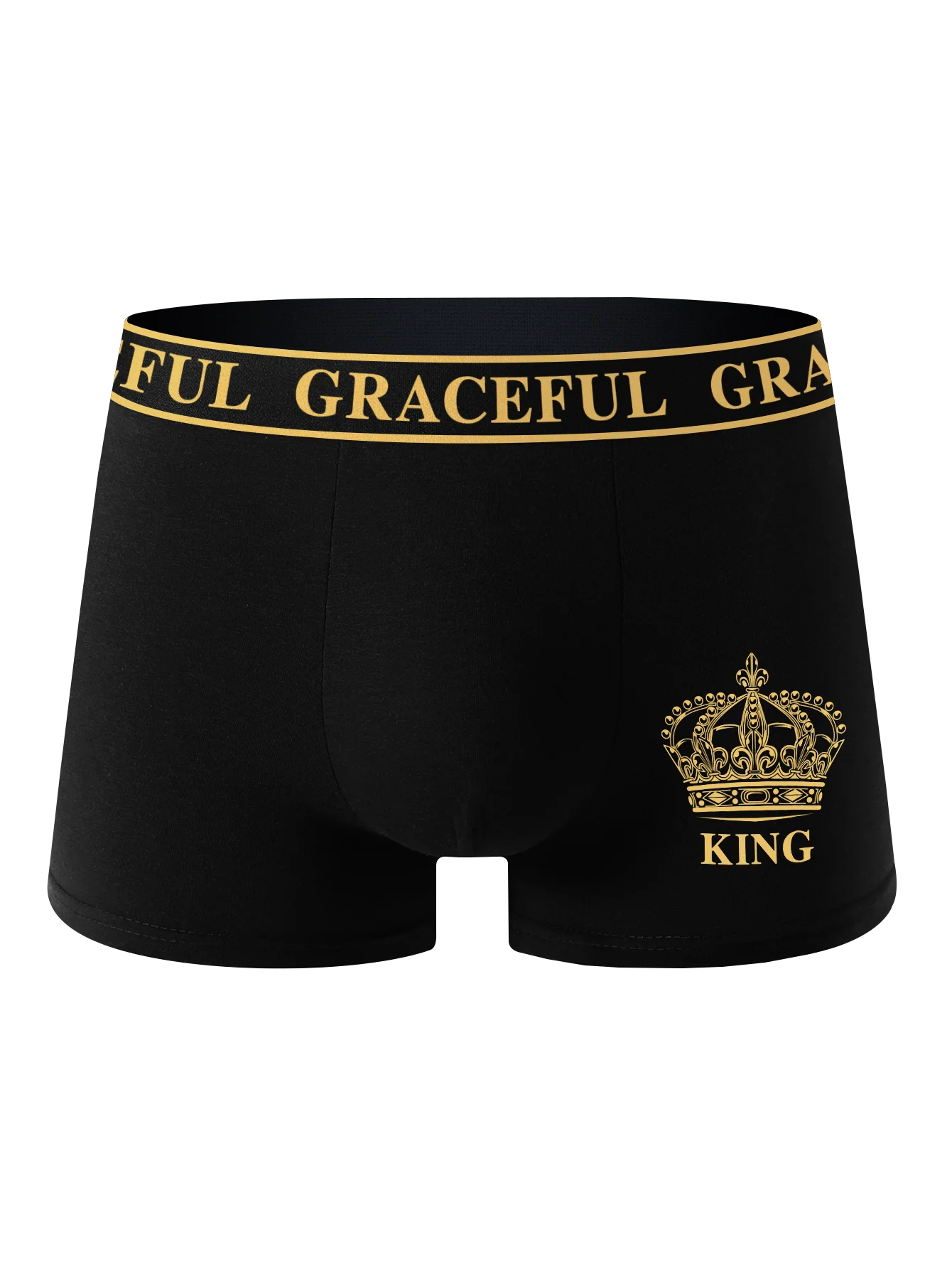 Mens Black Boxer Briefs Set 4 Pieces