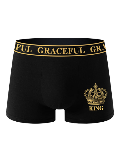 Mens Black Boxer Briefs Set 4 Pieces
