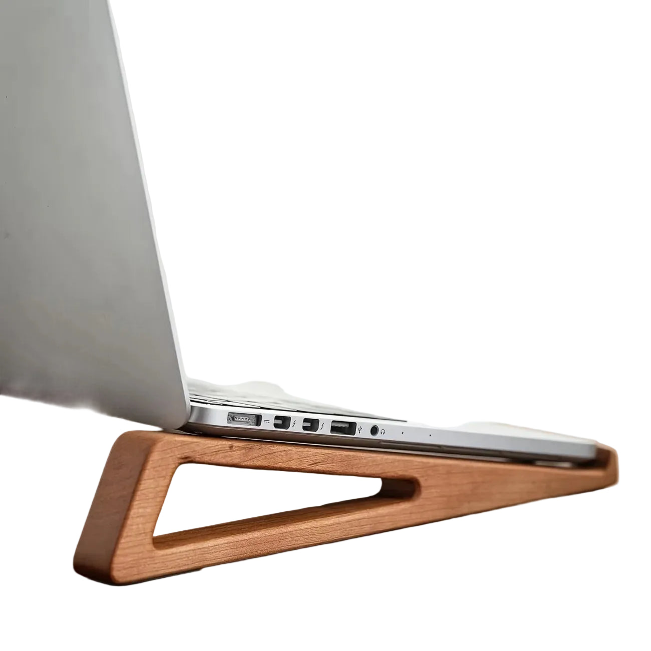 Portable Wooden Laptop Stand with Triangle Base