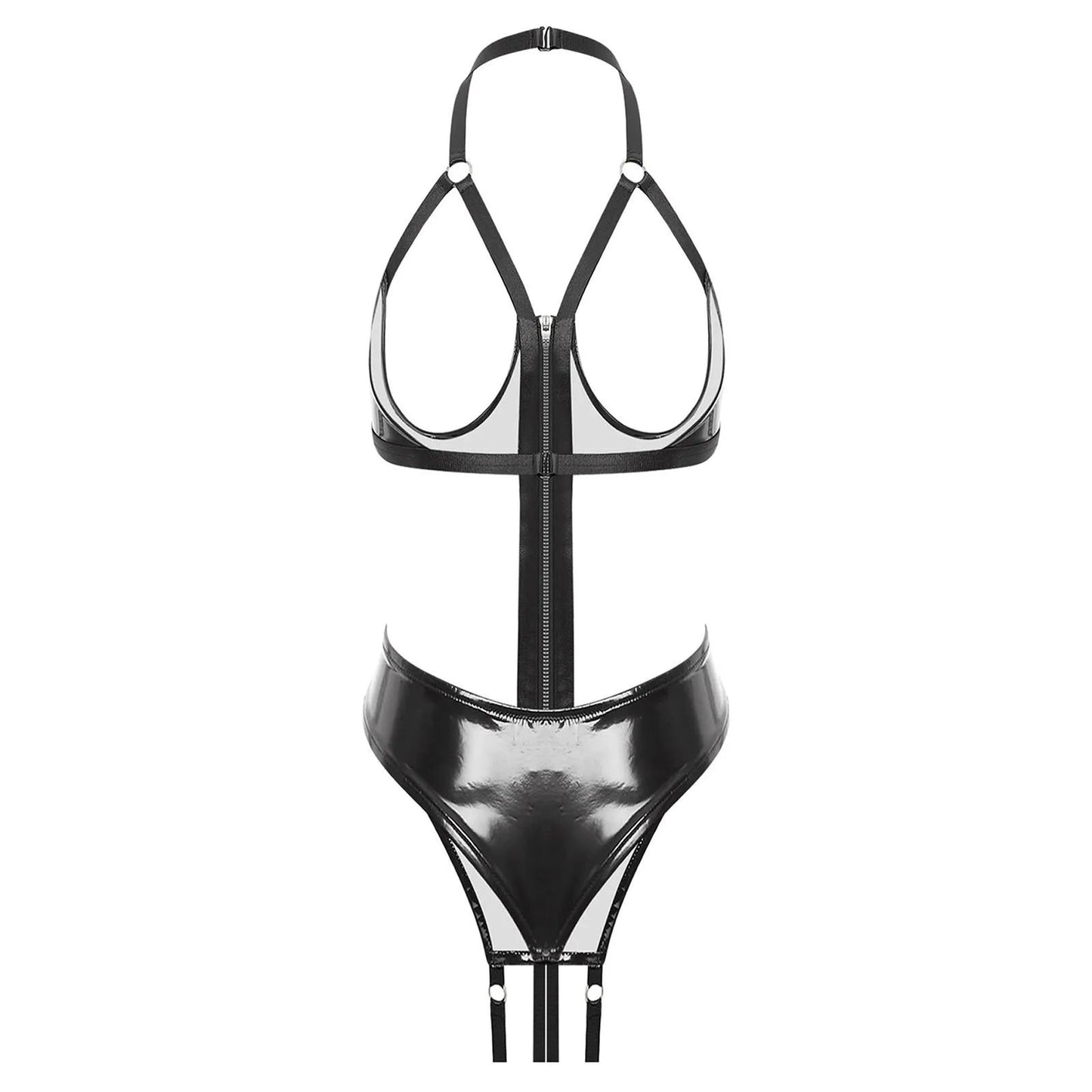 Open Cup Crotchless Teddy Lingerie