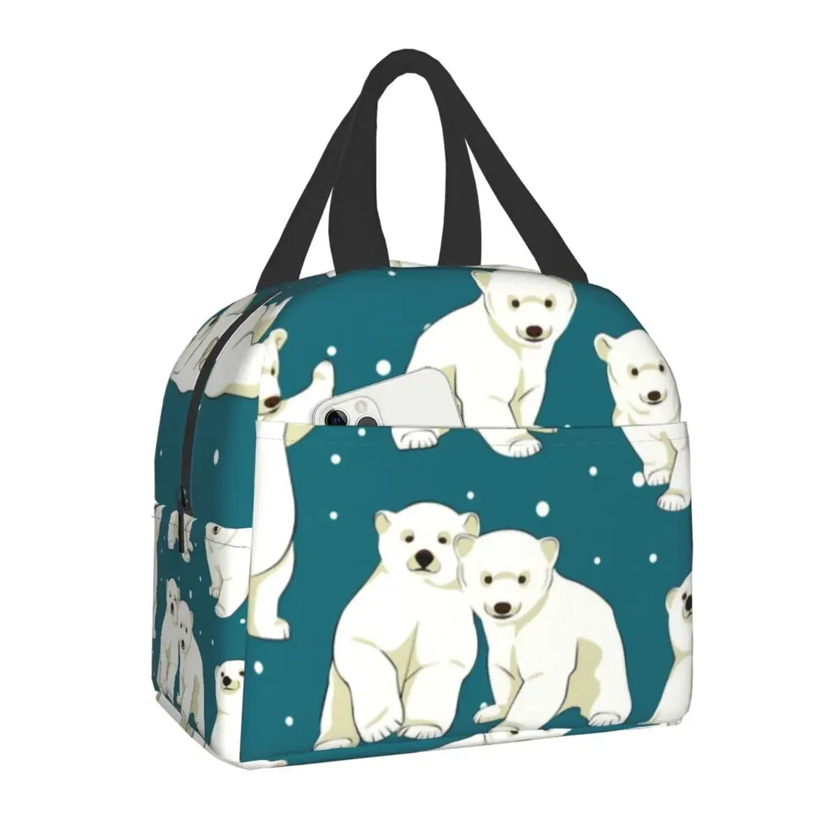Cottagecore Aesthetic Cute Vintage Frog and Snail Thermal Insulated Lunch Bag