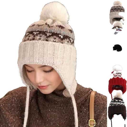 Womens Winter Beanie With Pompom