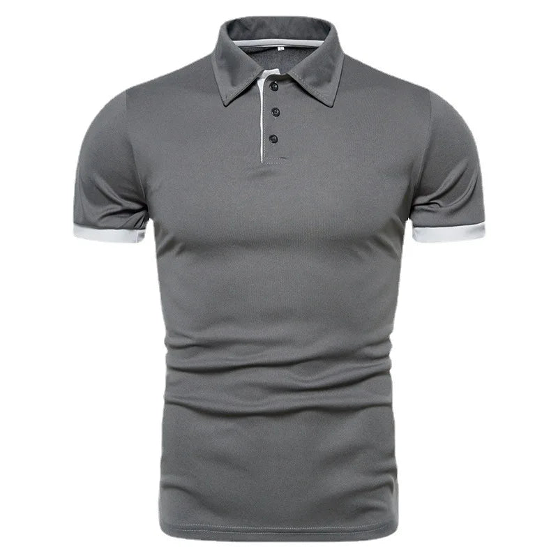 Mens Solid Color Polo Shirt – Stylish Fit
