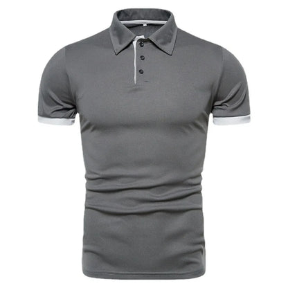 Mens Solid Color Polo Shirt – Stylish Fit
