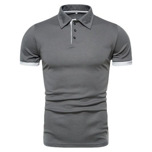 Mens Solid Color Polo Shirt – Stylish Fit