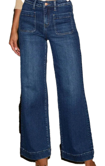 Womens High Waisted Wide Leg Jeans
