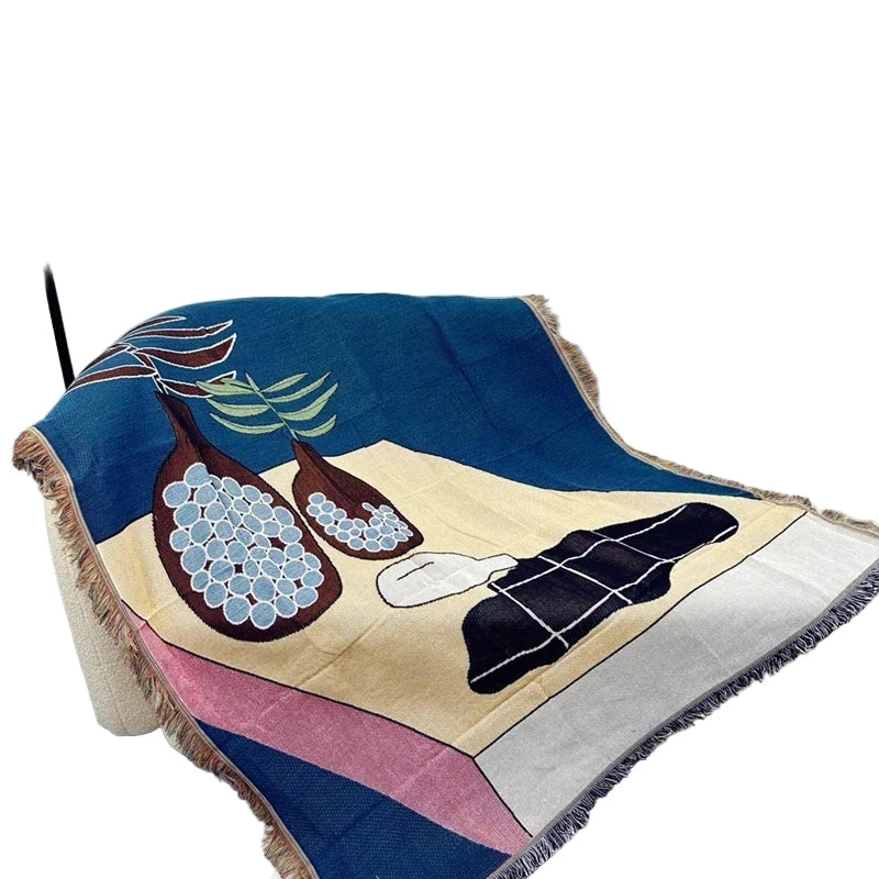 Japan Abstract Throw Blanket Stylish Decor