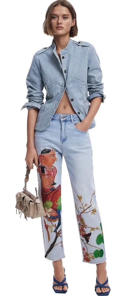 Bohemian Printed Womens Jeans