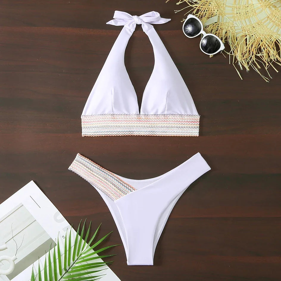Stunning Two-Tone Bikini Set