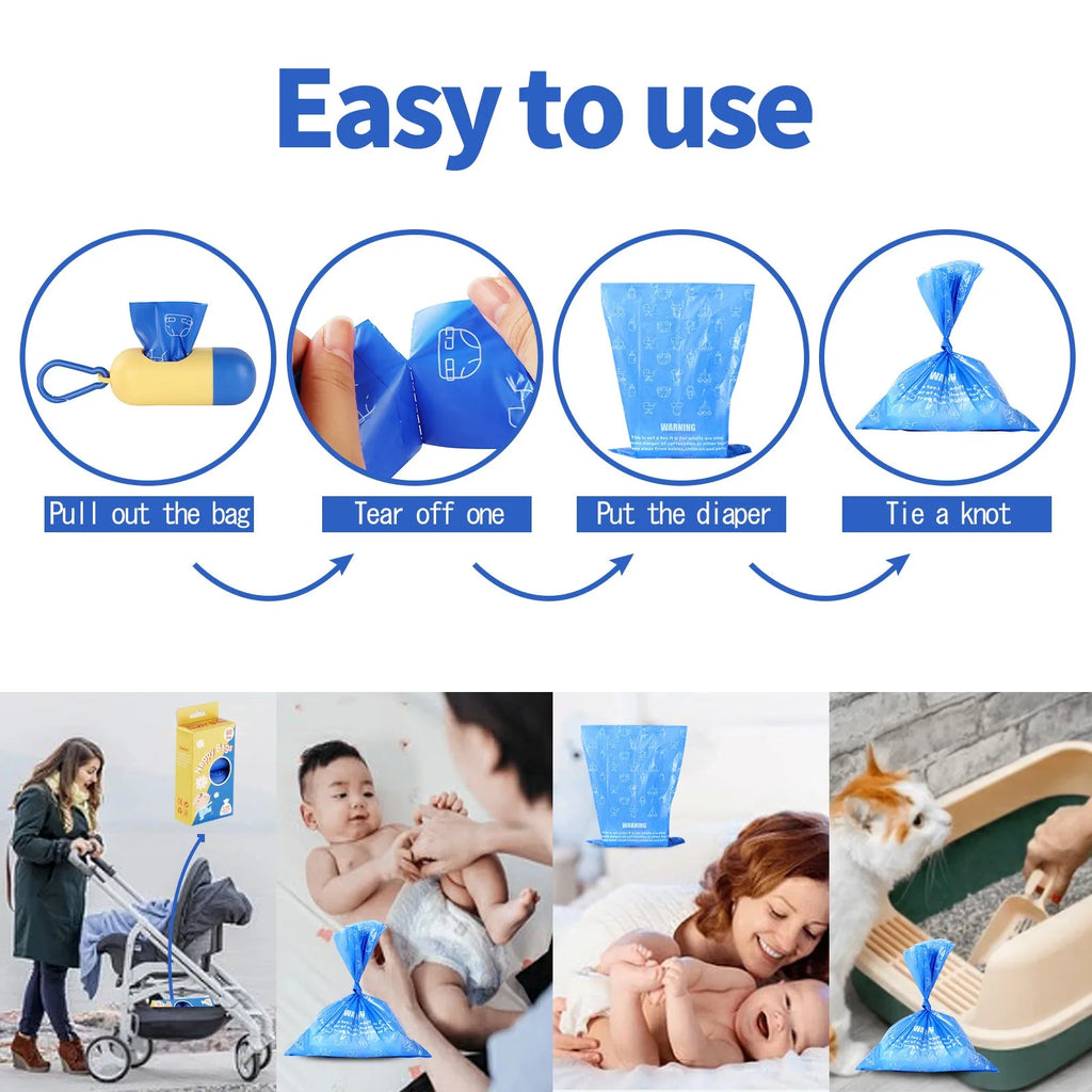 Disposable Diaper Bags with Dispenser