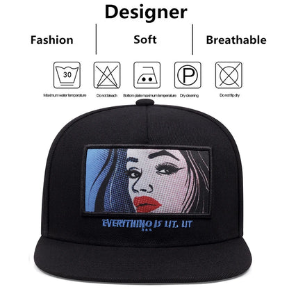 Hip Hop Baseball Cap With Crown Embroidery