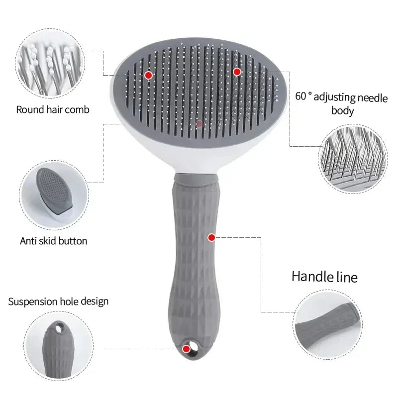 Self Cleaning Pet Brush For Dogs And Cats