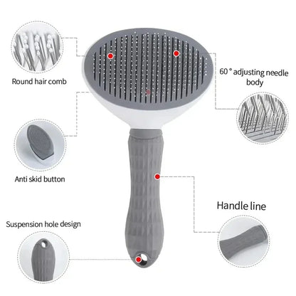 Self Cleaning Pet Brush For Dogs And Cats