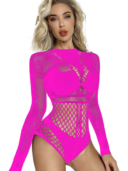 Sexy Lace Fishnet Bodysuit For Trendy Looks