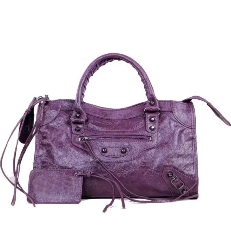 High Capacity Motorcycle Shoulder Bag Luxury Travel Hobo Crossbody Handbag