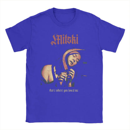 Mitski 90s Novelty Oversized Cotton T-Shirt for Men - Summer Short