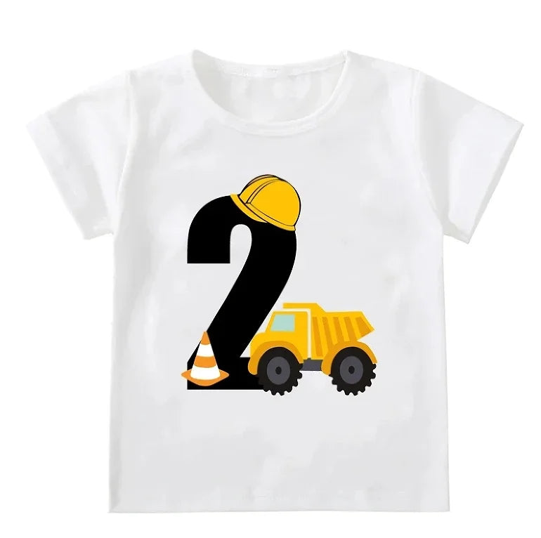 Excavator Birthday Shirt For Boys