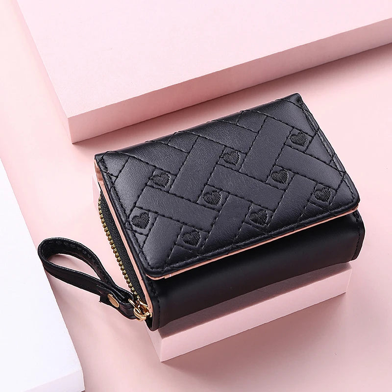 Kawaii Cute Pink PU Leather Small Wallet with Card Holder